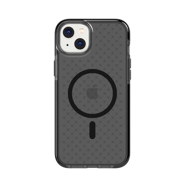 Tech21 Evo Check Case with MagSafe for iPhone 14 Plus Smokey Black